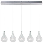 ET2 E23115 Chrome Larmes 30"W 5-LIGHT Linear Pendant. Fixed Price $374.40.