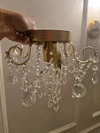 Mini Chandelier Crystal Ceiling Light,small Flush Mount Gold Fixture For. Fixed Price $45.00.