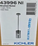 Kichler 43489BKSLV Annata Single Light 6" Wide Mini Pendant - Black. Fixed Price $80.73.