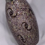 Elk? 7.5" Light Pendant Ceiling Satin Nickel Swirl Brown Maroon Mint Read. Fixed Price $74.25.