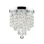 8.7 In. 3-LIGHT Chrome Flush Mount Chandelier With K9 Crystals By Merra. Fixed Price $29.95.