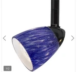 Cal Lighting HT-954-BK-BLS Serpentine Track Head Black / Blue Glass GU10. Fixed Price $45.00.