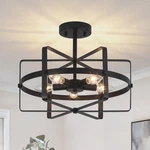5-LIGHT Modern Semi Flush Mount Ceiling Light, 12.6'' Black Farmhouse M.... Fixed Price $86.73.