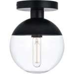 Elegant Lighting LD6051 Eclipse 8"W Semi-flush Globe Ceiling Black. Fixed Price $74.00.
