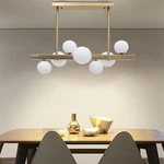 Mid Century Modern Linear Chandeliers 7-LIGHT Gold Pendant Led. Fixed Price $100.28.