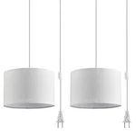 Ihengyanlt 2 Pack Plug Pendant Light, Hanging With 15FT Clear White. Fixed Price $42.99.