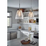 Kichler Brushed Nickel Transitional Clear Glass Cone Mini Pendant Light. Fixed Price $14.99.
