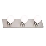 Design House 519280 Contemporary Indoor Vanity 3-LIGHT, Satin Nickel. Fixed Price $55.39.