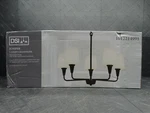 Dsi Lighting Juniper 5-LIGHT Matte Black Chandelier W/ Opal Etched Glass Shades. Fixed Price $99.99.