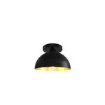 Justice Elias 1LT Dome Semi-flush Mount, Black/gold Interior NSH-9849-CBGD. Fixed Price $77.76.