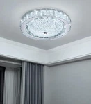 11.8" Modern Mini Crystal Chandelier Dimmable Flush Mount Ceiling Light With .... Fixed Price $142.04.