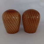 Set Of 2 Blown Glass Swirl 6 Tall Pendant Light Shades Yellow/gold Color. Fixed Price $69.00.