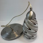 1 Litex Intertek Socket Hanging Pendant Glass Light Brown Tan Beige Swirl Color. Fixed Price $19.87.