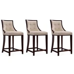 Manhattan Comfort Fifth 26" Faux Leather Counter Stool In Cream (set Of 3). Fixed Price $1118.10.