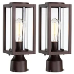 Outdoor Post Lights Lamp Fixture 2 Pack, Modern Brown Exterior Pos.... Fixed Price $100.34.