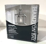 Hampton Bay Boswell Quarter 1-LIGHT Brushed Nickel Mini-pendant New. Fixed Price $59.99.