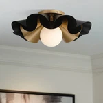 Possini Euro Sedna 18"W Black And Warm Gold Ceiling Light. Fixed Price $249.99.