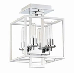 Craftmade 41554 Cubic Light 10-1/2"W Semi Flush Ceiling Fixture Chrome. Fixed Price $180.95.