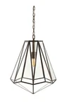 Arteriors Edmond Brass/glass Hexagon Pendant 46361. Fixed Price $779.00.