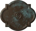 Ekena CM24WABBS Waltz Ceiling Medallion Bronze/blue/patina 24" X 20-1/2". Fixed Price $104.00.