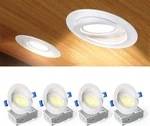 4 Pack Of Inch Recessed Led Gimbal Lights With Junction Box - 360 +90 Adjust. Fixed Price $34.95.