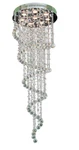 Galaxy Spiral 8-LIGHT 20X56 Crystal Chandelier In Polished Chrome. Fixed Price $1650.00.