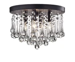 Jojospring Bella 4-LIGHT Clear Crystal Drops Flush Mount Black Fixture. Fixed Price $59.95.
