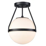 Holkirt Mid Century Semi Flush Mount Ceiling Light Black Globe .... Fixed Price $223.69.