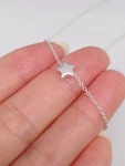 925 Sterling Silver Dainty Star Pendant Necklace Slide 6MM 16-18". Fixed Price $30.98.
