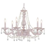 Crystorama Paris Market Lt Clr Italian Crystal White Chdlr 5026-AW-CL-I. Fixed Price $614.99.
