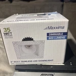 Maxxima Trimless 5CCT Recessed Downlight Led Inch White MRL-S20855S. Fixed Price $23.87.