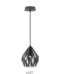Eglo Carlton 3 1-LIGHT Matte Black And Silver Pendant Dimmable Adjustable Height. Fixed Price $67.99.