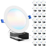 Sunco 24 Pack 6 Inch Ultra Thin Led Recessed Ceiling Lights, High Brightness. Fixed Price $177.01.
