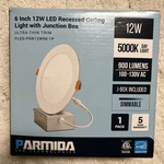 Parmida (1 Pack) 6 Dimmable Led Disk Recessed Retrofit 12W Daylight. Fixed Price $47.95.