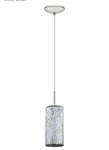 Eglo 1X60W Mini Pendant W/matte Black Glass And White Grout. Fixed Price $30.00.