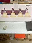 Hampton Bay 4-LIGHT Oxide Brass Mystique Silver Finish Vanity Glass Shades. Fixed Price $39.99.