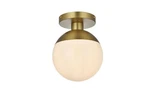 Elegant Lighting LD6050 Eclipse 8"W Semi-flush Globe Ceiling Gold. Fixed Price $74.00.
