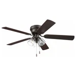 Portage Bay Renton Ceiling Fan With Quiet, Reversible Motor, 52 Inch, Bronze. Fixed Price $128.99.