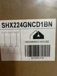Seenming House Black Seeded Ancient Blue Glass Pendant Lights 3PK. Fixed Price $59.99.