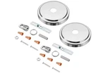 Aspen Creative 2-PACK Chrome Canopy Kit With Collar Loop, 5-1/8 Dia, Hole. Fixed Price $19.00.
