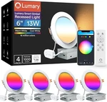 Lumary Smart Gimbal Recessed Lighting 6 Inch Max, 2.4GHZ Wi-fi Led. Fixed Price $129.10.