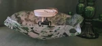 Meyda Light Fixture Ceiling Flush Mount Confetti Tossalad Fused Art Glass. Fixed Price $395.00.