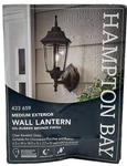 Hampton Bay 14.5 In. 1-LIGHT Oil-rubbed Bronze Dusk-to-dawn Outdoor Wall Lantern. Fixed Price $39.99.
