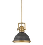 Hinkley Lighting Keating 1 Pendant, Heritage Brass/aged Zinc 4697HB-DZ. Fixed Price $449.97.