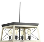 Progress Lighting-briarwood Collection Five-light Linear Chandelier Graphite. Fixed Price $210.59.