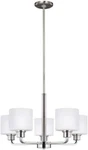 Seagull Lighting 3128805-962, 5-LIGHT Minimalist Hanging Drum Chandelier.. Fixed Price $99.99.