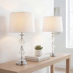 Chloe 27.5" Crystal Led Table Lamp, Clear/chrome (set Of 2) By Jonathan. Fixed Price $205.49.
