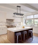 Xipuda Kitchen Island Lighting, Rustic Dining Room Fixture, 5-LIGHT Linear. Fixed Price $99.00.