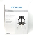 New! Kichler Aldean 1-LIGHT Pendant Olde Bronze, Clear Seeded Glass Nib. Fixed Price $60.00.