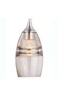 Vaxcel Milano 1 Light 5" Mini Pendant Amber Fog Glass, Satin Nickel - P0276. Fixed Price $59.99.